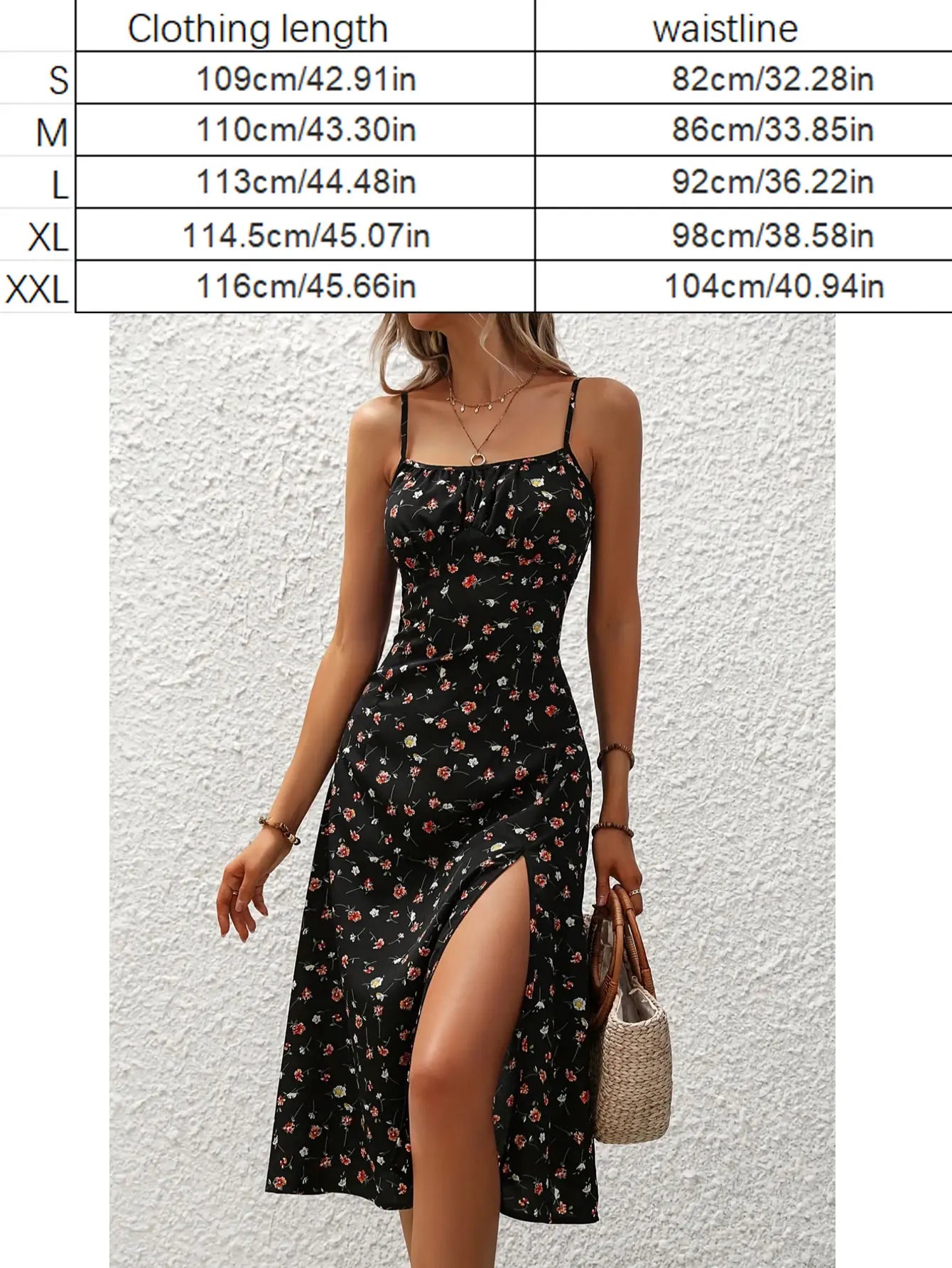 Spring & Summer Polka Dot Split Halter Dress