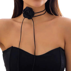 Imitation Pearl Choker Necklace with Bow Tie