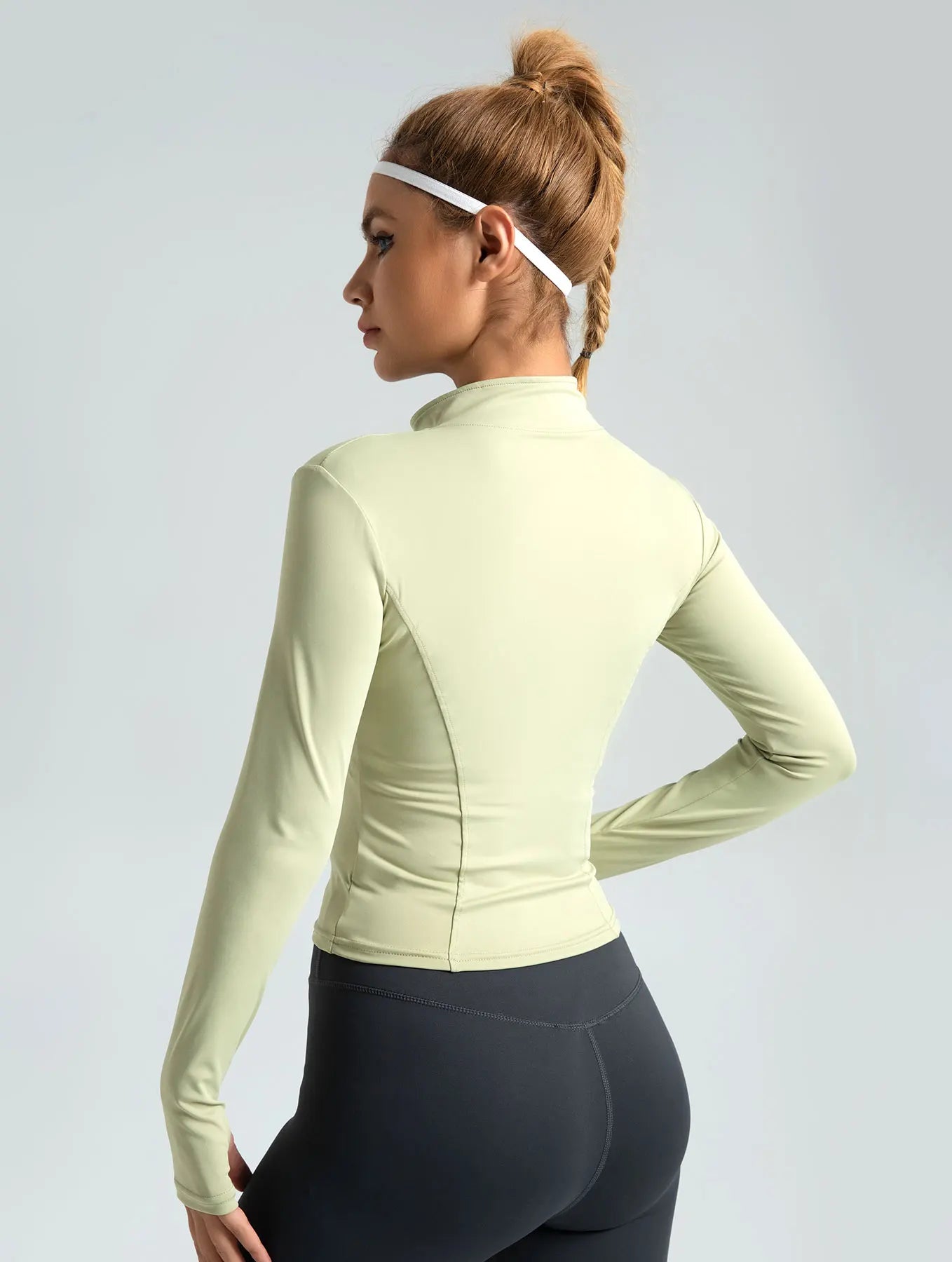 Trendy Women's Long-sleeved Tight Sunscreen Yoga Suit, Stylish Fitness Running Yoga Sports Jacket