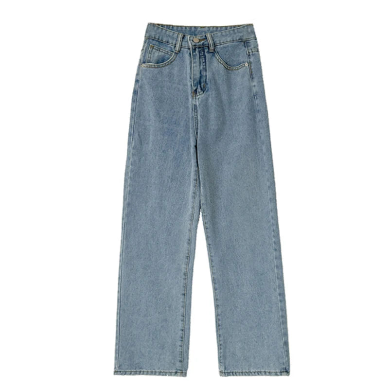 High-Waisted Slim Wide Leg Jeans for Women