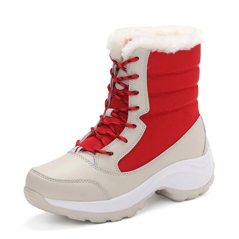 Women's Waterproof Fur-Lined Platform Snow Boots