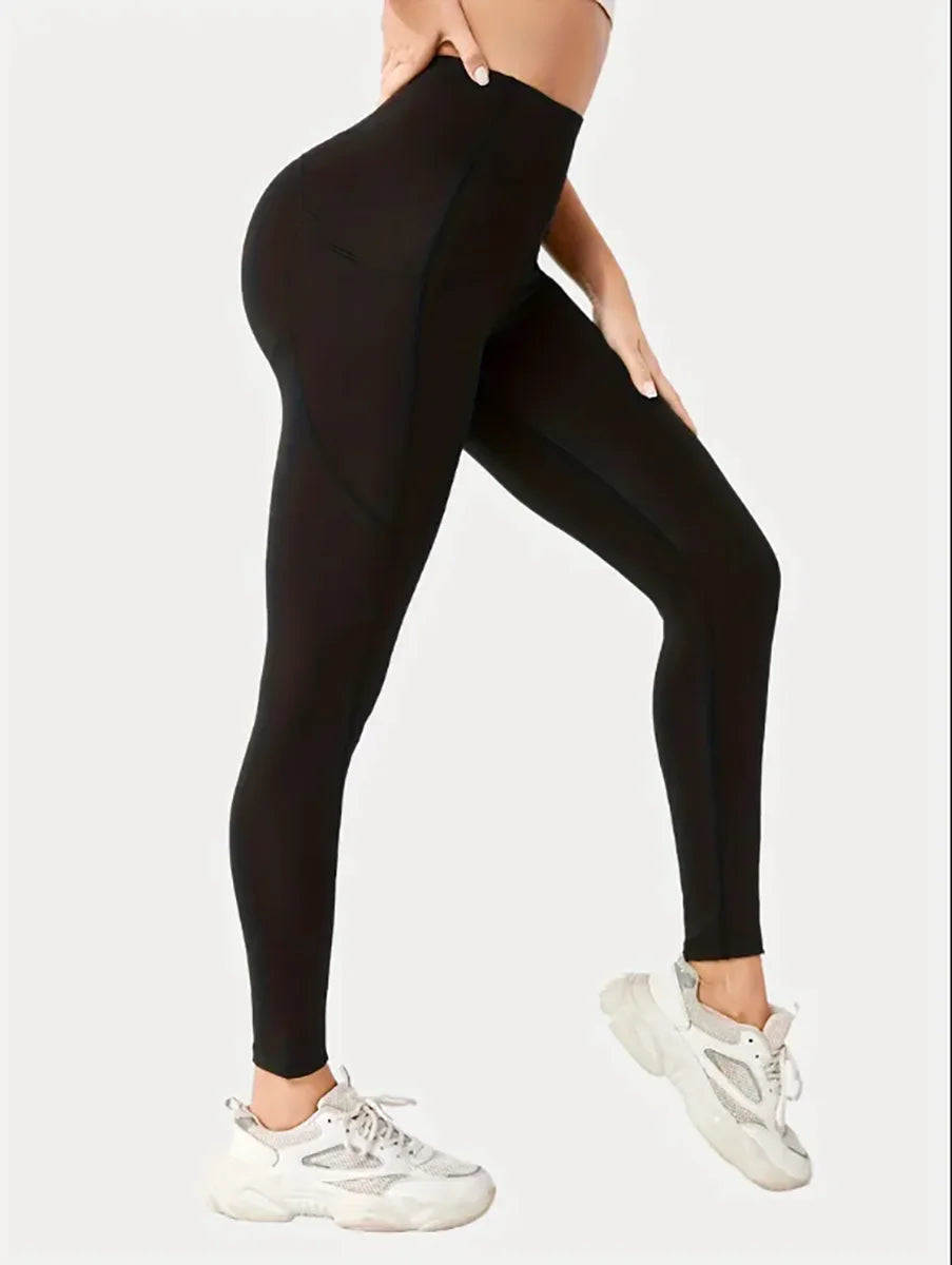 High Waist Hip Lifting Pocket Yoga Leggings for Women