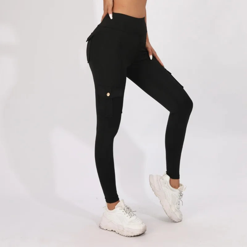 Breathable Hip-Lift Yoga Leggings with Pockets