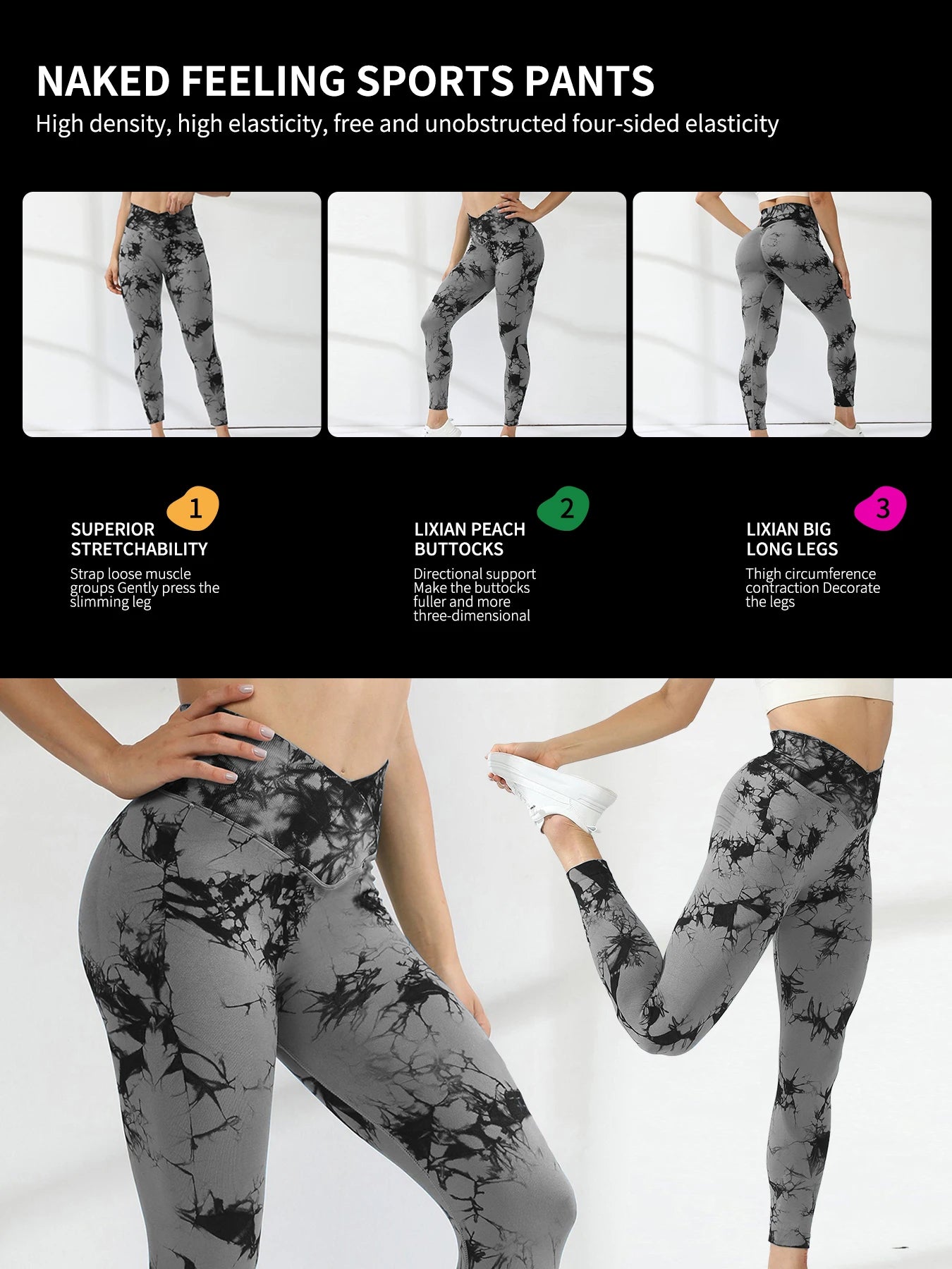 High-Waisted Hip-Lifting Yoga Pants for Women