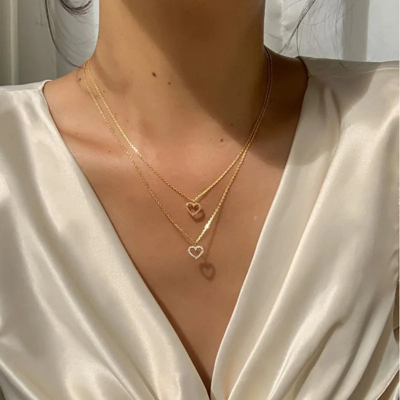 Tassel Necklace for Women Golden Silver Color Triangle Pendant