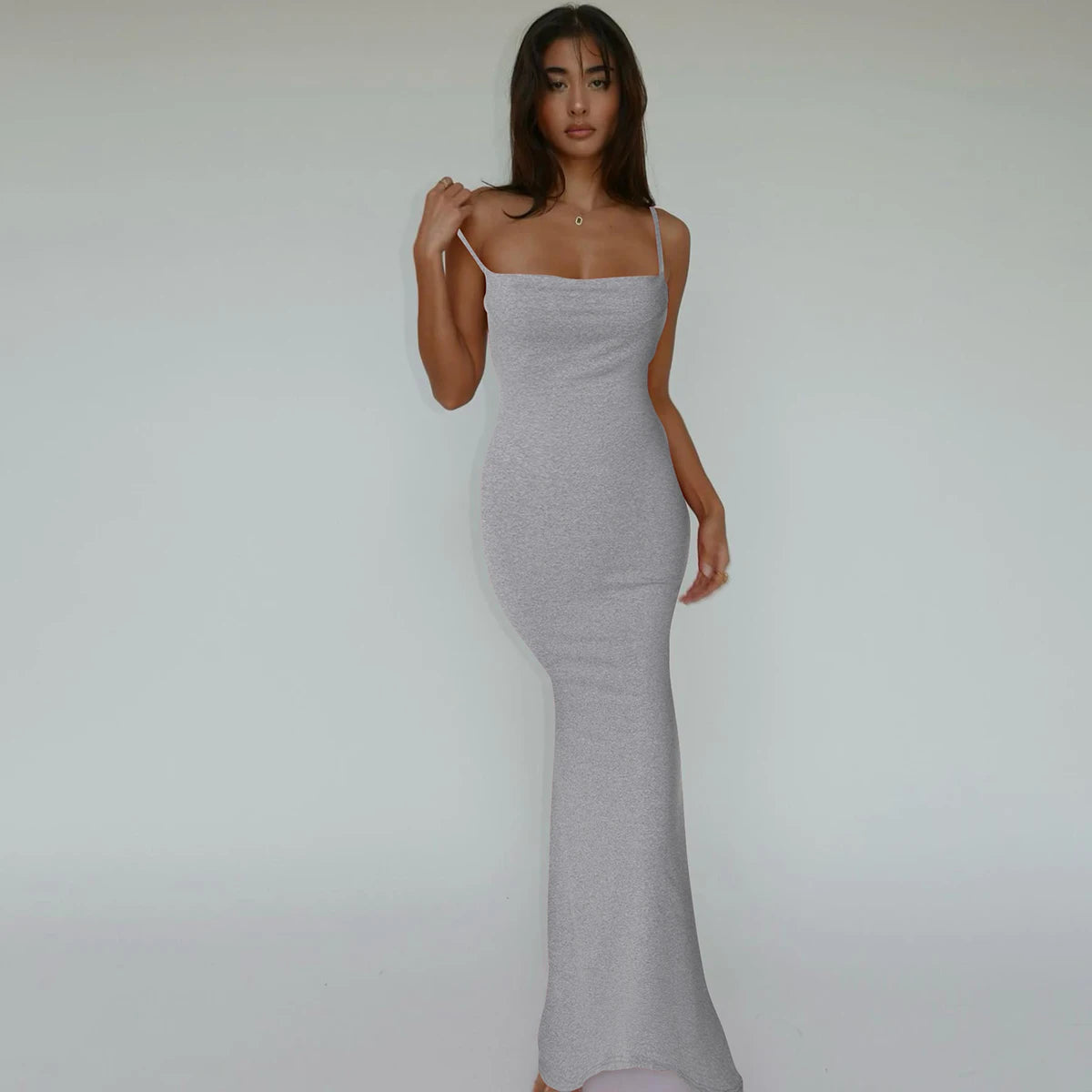 Spring Sleeveless Backless Y2K Bodycon Maxi Prom Dress