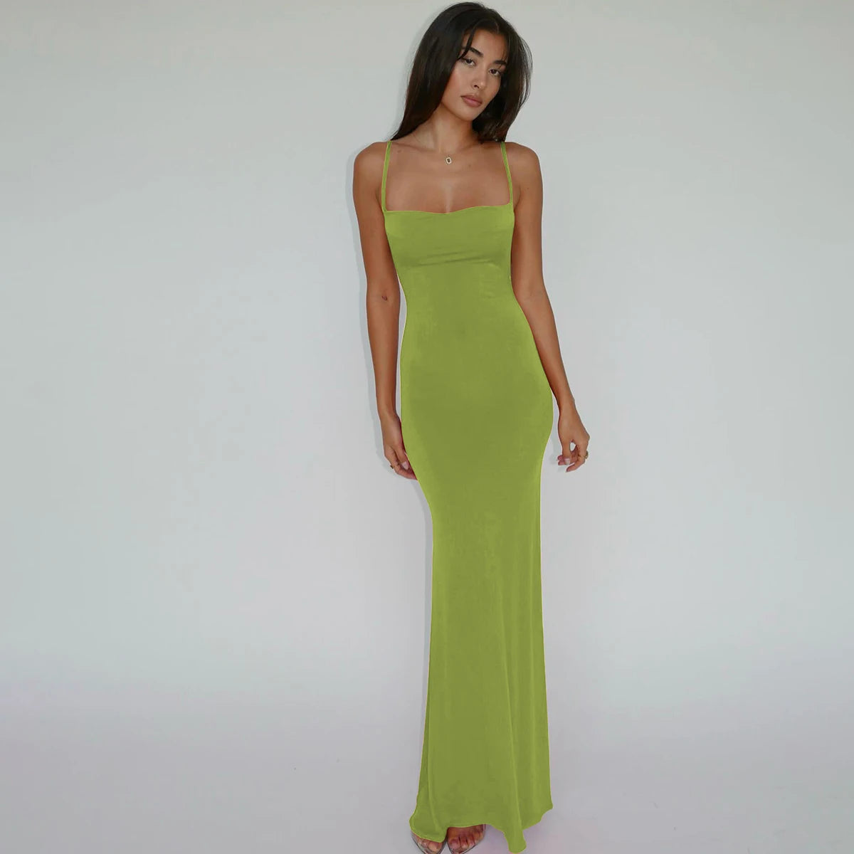 Spring Sleeveless Backless Y2K Bodycon Maxi Prom Dress