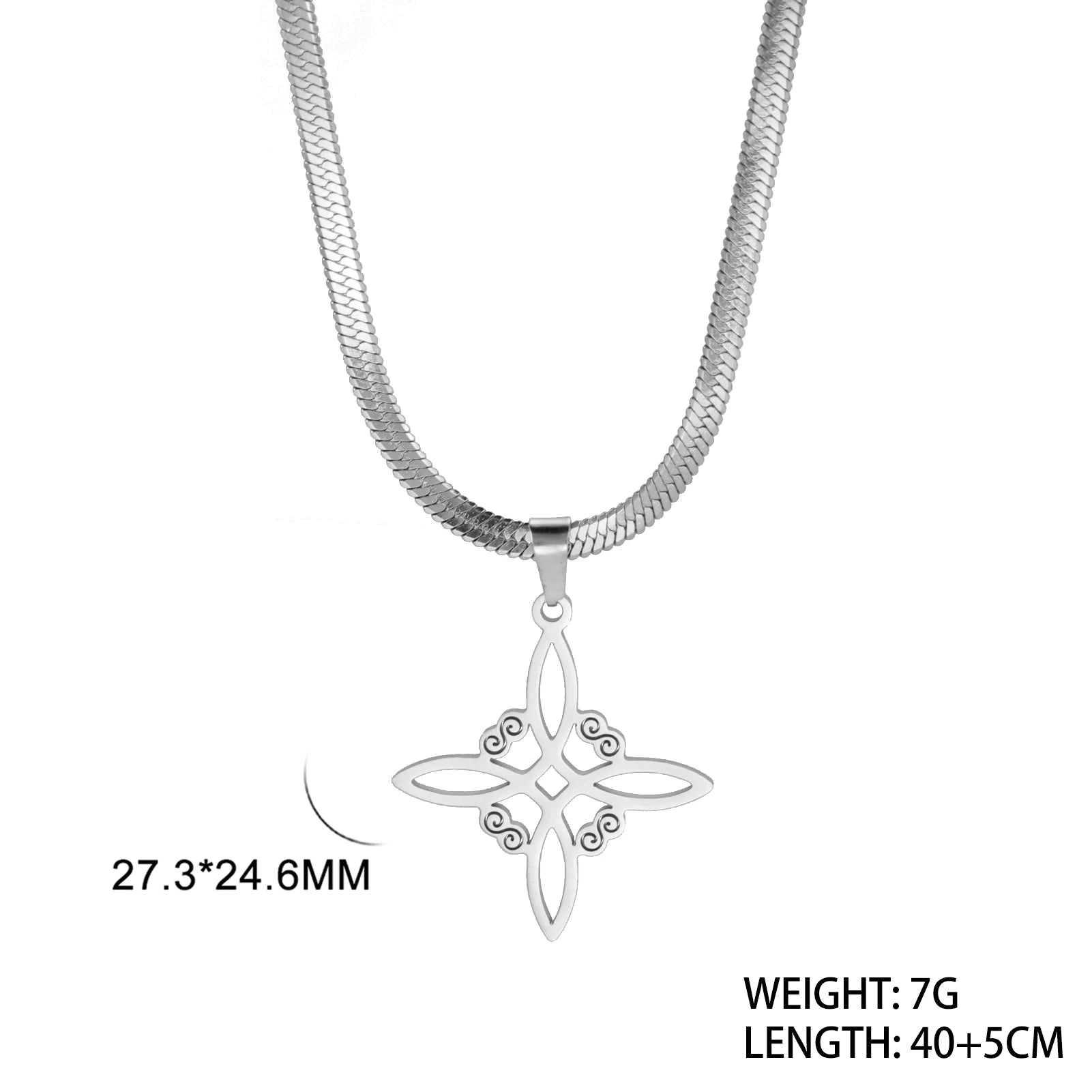 Skyrim Witch Knot Necklace - Stainless Steel Gold Snake Chain Choker