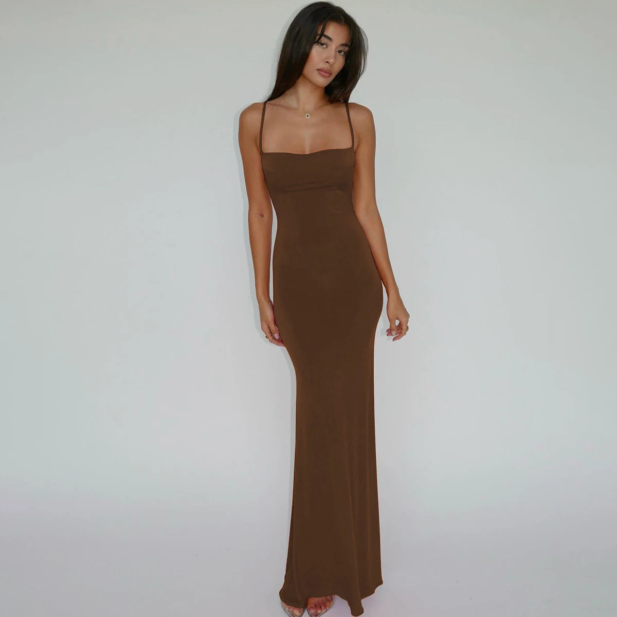 Spring Sleeveless Backless Y2K Bodycon Maxi Prom Dress