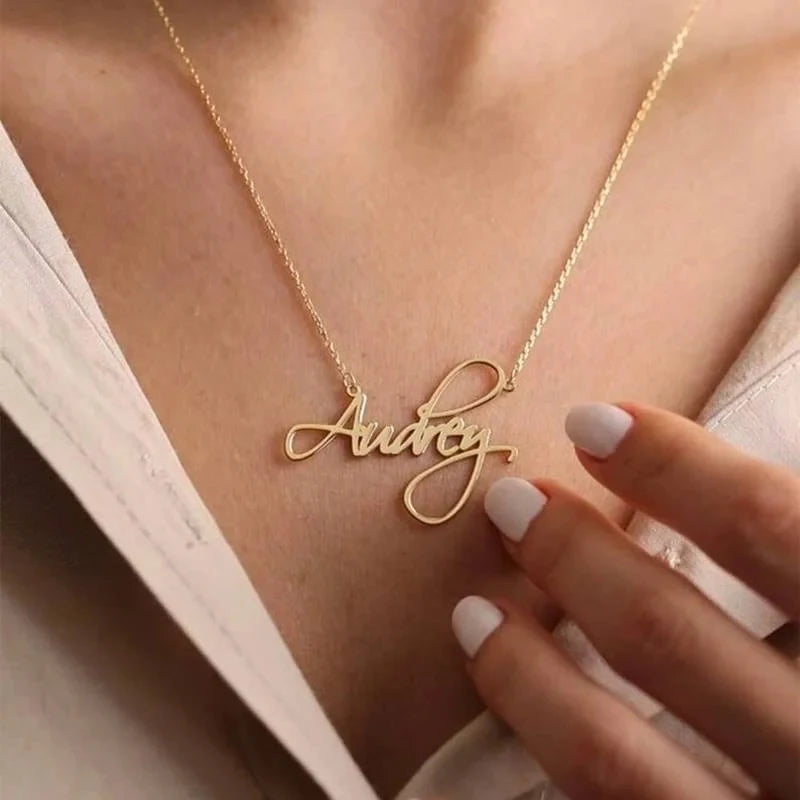 Customized Name Letter Necklace - Personalized Stainless Steel