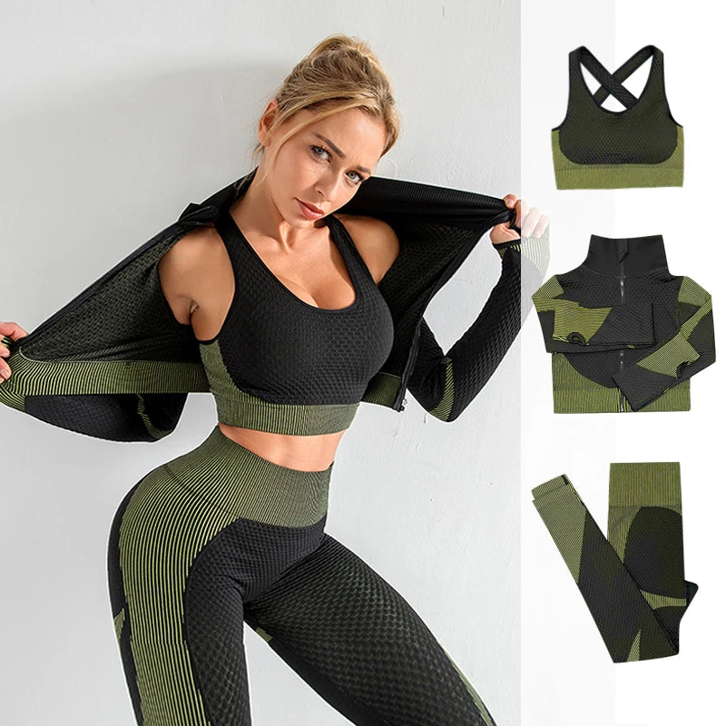 2/3PCS Seamless Women's Yoga Set