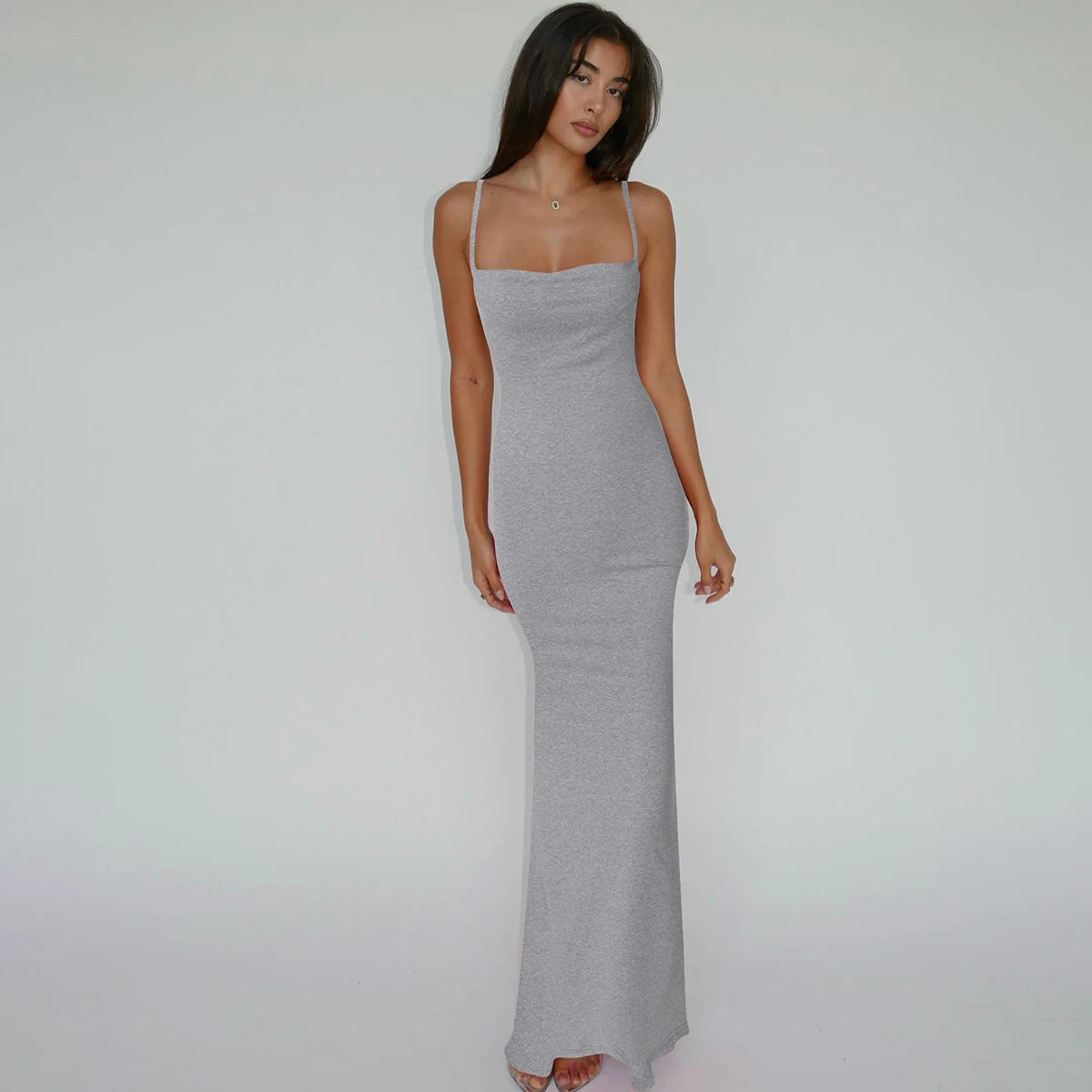 Spring Sleeveless Backless Y2K Bodycon Maxi Prom Dress