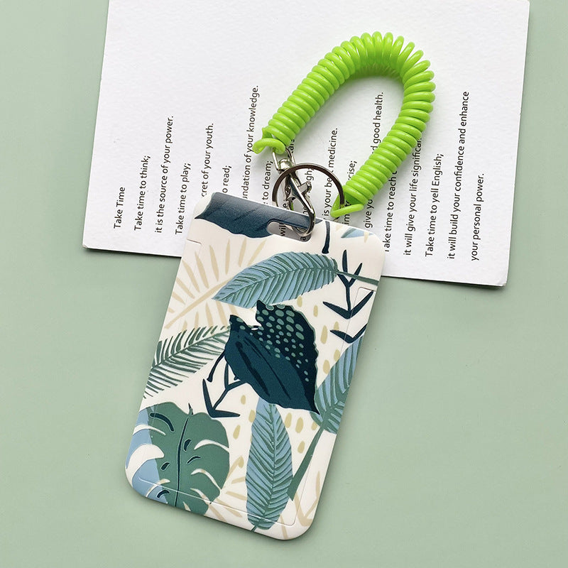 GREEN PLANT SERIES SIMPLE FASHION LANYARD CARD COVER