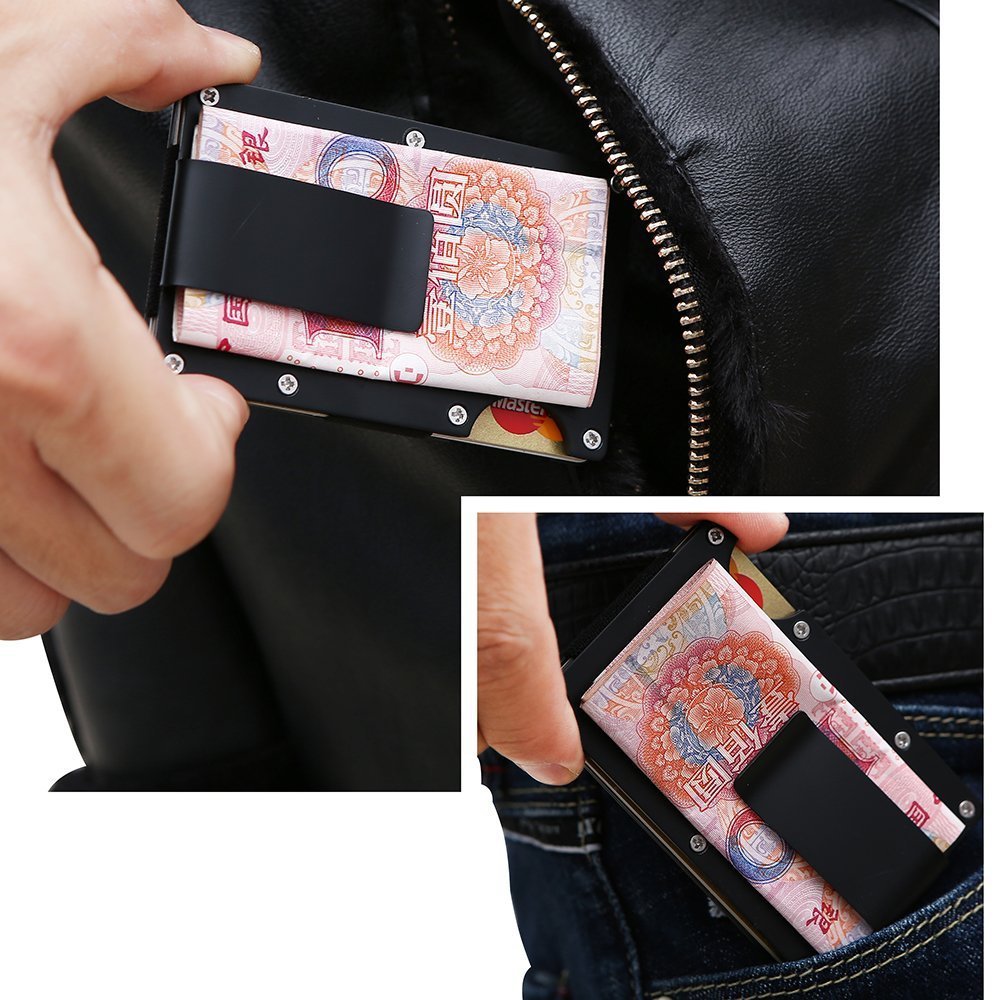 SPACE ALUMINUM RFID CARBON FIBER MONEY CLIP