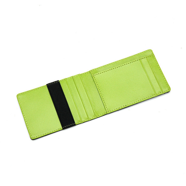 CARBON BRAZING VICTORIA PU BEAUTY MONEY CLIP CARD CASE WALLET