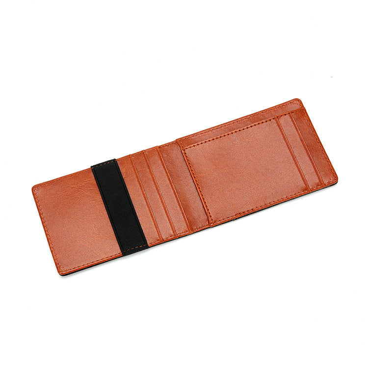 CARBON BRAZING VICTORIA PU BEAUTY MONEY CLIP CARD CASE WALLET